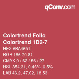 Código de color: Colortrend Folio - Colortrend 1D2-7 | qconv.com