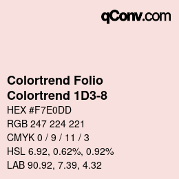 カラーコード: Colortrend Folio - Colortrend 1D3-8 | qconv.com