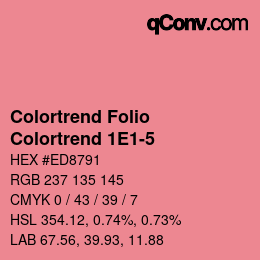 Farbcode: Colortrend Folio - Colortrend 1E1-5 | qconv.com