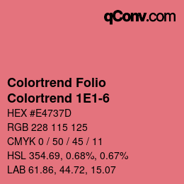 Farbcode: Colortrend Folio - Colortrend 1E1-6 | qconv.com