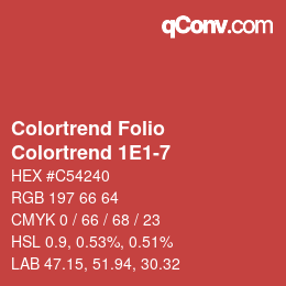 Farbcode: Colortrend Folio - Colortrend 1E1-7 | qconv.com