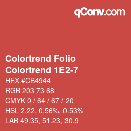 Código de color: Colortrend Folio - Colortrend 1E2-7 | qconv.com