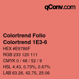 Farbcode: Colortrend Folio - Colortrend 1E3-6 | qconv.com