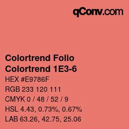 Farbcode: Colortrend Folio - Colortrend 1E3-6 | qconv.com