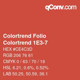 カラーコード: Colortrend Folio - Colortrend 1E3-7 | qconv.com
