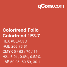 カラーコード: Colortrend Folio - Colortrend 1E3-7 | qconv.com