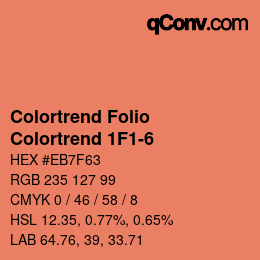 Código de color: Colortrend Folio - Colortrend 1F1-6 | qconv.com