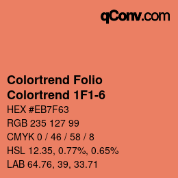 カラーコード: Colortrend Folio - Colortrend 1F1-6 | qconv.com
