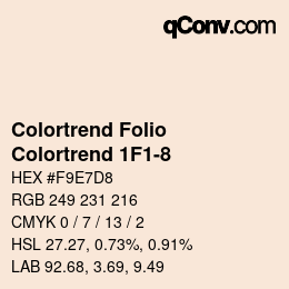 Farbcode: Colortrend Folio - Colortrend 1F1-8 | qconv.com