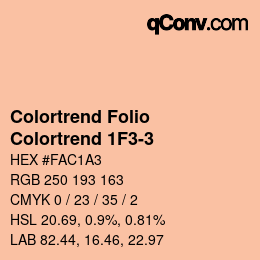 Color code: Colortrend Folio - Colortrend 1F3-3 | qconv.com