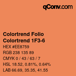 カラーコード: Colortrend Folio - Colortrend 1F3-6 | qconv.com