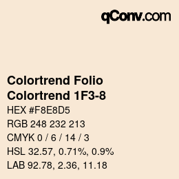 カラーコード: Colortrend Folio - Colortrend 1F3-8 | qconv.com