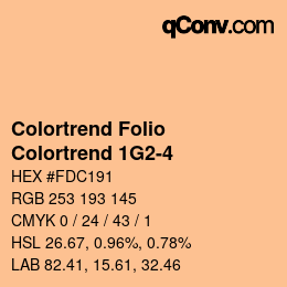 Color code: Colortrend Folio - Colortrend 1G2-4 | qconv.com