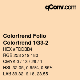Color code: Colortrend Folio - Colortrend 1G3-2 | qconv.com