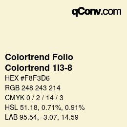 カラーコード: Colortrend Folio - Colortrend 1I3-8 | qconv.com