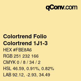 Color code: Colortrend Folio - Colortrend 1J1-3 | qconv.com