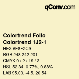Color code: Colortrend Folio - Colortrend 1J2-1 | qconv.com