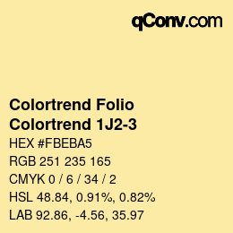 Color code: Colortrend Folio - Colortrend 1J2-3 | qconv.com