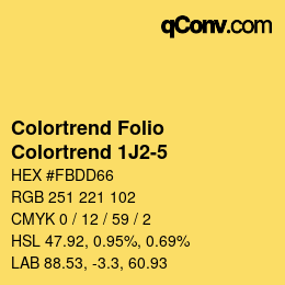 Color code: Colortrend Folio - Colortrend 1J2-5 | qconv.com