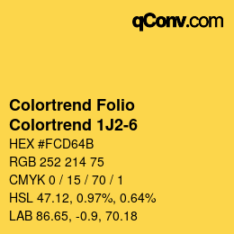 Color code: Colortrend Folio - Colortrend 1J2-6 | qconv.com