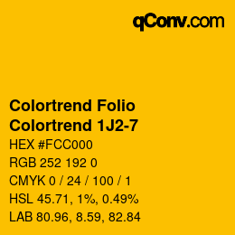 Color code: Colortrend Folio - Colortrend 1J2-7 | qconv.com
