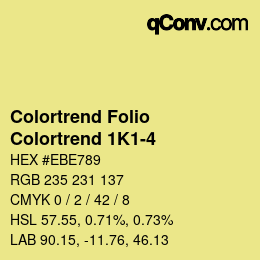 カラーコード: Colortrend Folio - Colortrend 1K1-4 | qconv.com