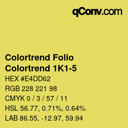 カラーコード: Colortrend Folio - Colortrend 1K1-5 | qconv.com