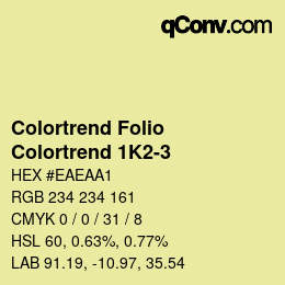 Color code: Colortrend Folio - Colortrend 1K2-3 | qconv.com