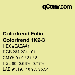 カラーコード: Colortrend Folio - Colortrend 1K2-3 | qconv.com