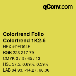 カラーコード: Colortrend Folio - Colortrend 1K2-6 | qconv.com