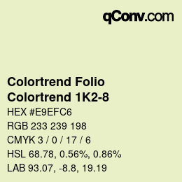 カラーコード: Colortrend Folio - Colortrend 1K2-8 | qconv.com