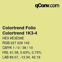 Color code: Colortrend Folio - Colortrend 1K3-4 | qconv.com