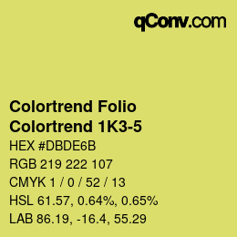 カラーコード: Colortrend Folio - Colortrend 1K3-5 | qconv.com