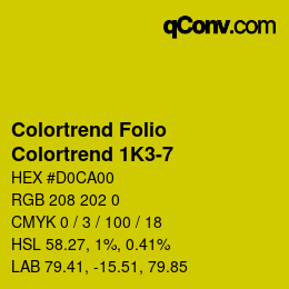Color code: Colortrend Folio - Colortrend 1K3-7 | qconv.com