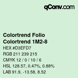 カラーコード: Colortrend Folio - Colortrend 1M2-8 | qconv.com