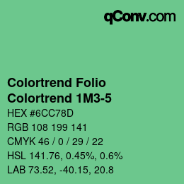 カラーコード: Colortrend Folio - Colortrend 1M3-5 | qconv.com