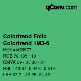 カラーコード: Colortrend Folio - Colortrend 1M3-6 | qconv.com