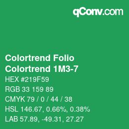 カラーコード: Colortrend Folio - Colortrend 1M3-7 | qconv.com
