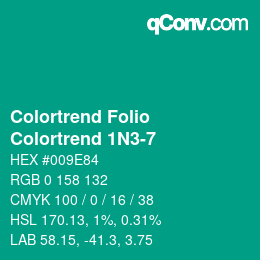 Color code: Colortrend Folio - Colortrend 1N3-7 | qconv.com