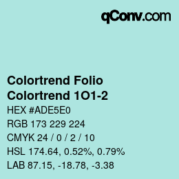 カラーコード: Colortrend Folio - Colortrend 1O1-2 | qconv.com