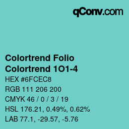 カラーコード: Colortrend Folio - Colortrend 1O1-4 | qconv.com