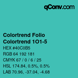 カラーコード: Colortrend Folio - Colortrend 1O1-5 | qconv.com