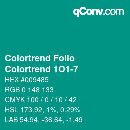 カラーコード: Colortrend Folio - Colortrend 1O1-7 | qconv.com