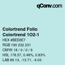 Farbcode: Colortrend Folio - Colortrend 1O2-1 | qconv.com