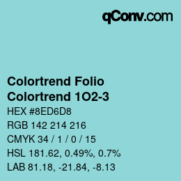 Color code: Colortrend Folio - Colortrend 1O2-3 | qconv.com
