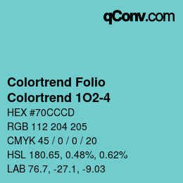 Color code: Colortrend Folio - Colortrend 1O2-4 | qconv.com