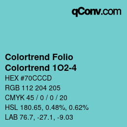 Color code: Colortrend Folio - Colortrend 1O2-4 | qconv.com