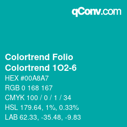 カラーコード: Colortrend Folio - Colortrend 1O2-6 | qconv.com