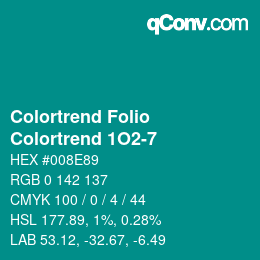 カラーコード: Colortrend Folio - Colortrend 1O2-7 | qconv.com