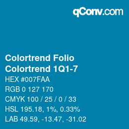 カラーコード: Colortrend Folio - Colortrend 1Q1-7 | qconv.com